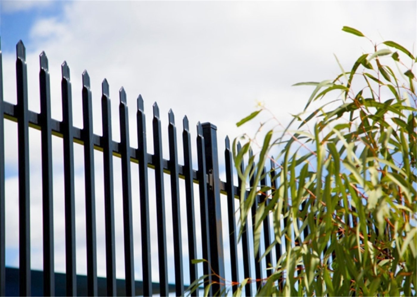 Steel Tubular Fence Panels ( Crimped spear and flat Design) 1800mm height and width 2400mm 3000mm POWDER coated RAL
