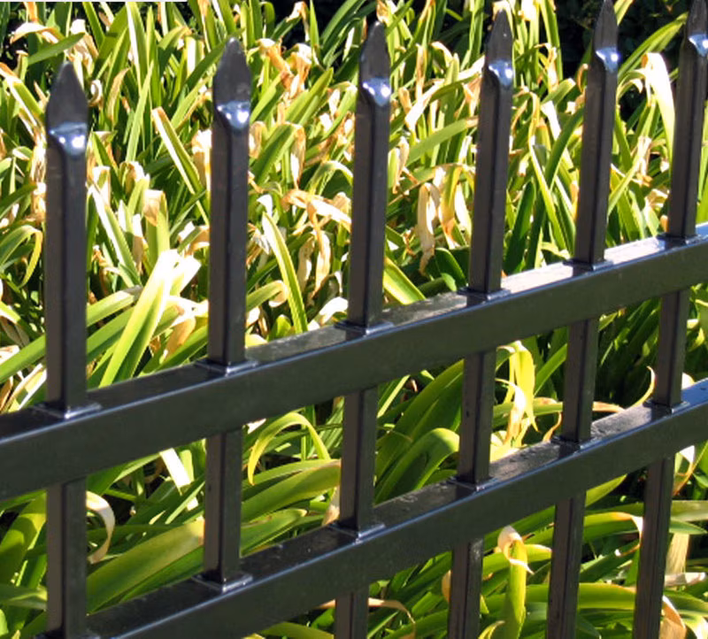Galvanized Steel Spear Picket Top Tubular Garrison Australia Steel Fence