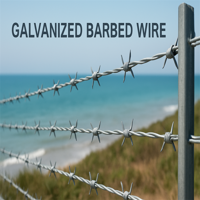 galvanized barbed wire