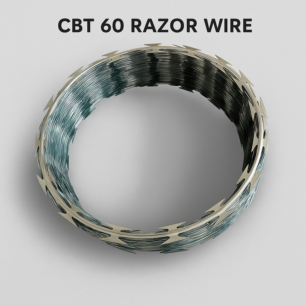CBT 60 Razor Wire – 0.6mm Blade, 2.5mm Core, 96mm Spacing – High-Security Fencing