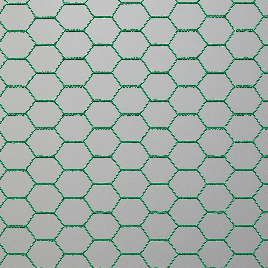 PVC Coated Hexagonal Wire Mesh – Green 25mm × 1.0mm | Durable Poultry Fencing