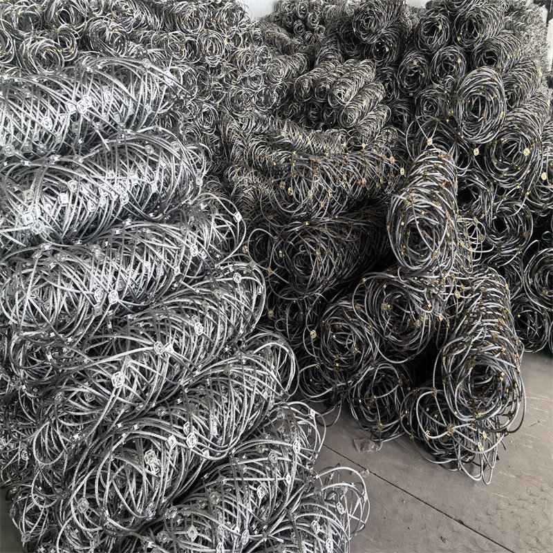 Galvanized Wire Rope Net – 8mm Rope, 300×300mm Mesh | Strong Rockfall Fence by BMP