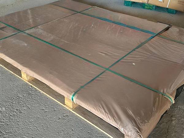 A pallet of defensive barrier pro on the ground